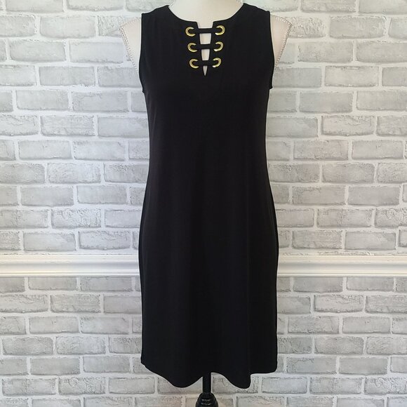 Michael Kors Dresses & Skirts - Michael Kors Black Shaker Dress Crossover Strap Sleeveless LBD Closet Staple 2